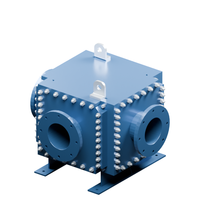 Block plate heat exchanger
