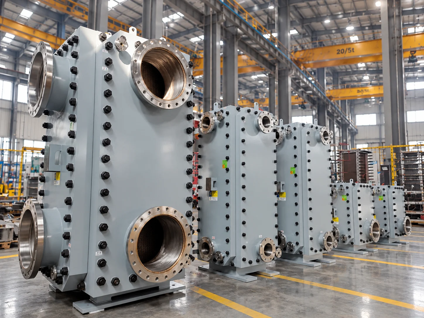 Welded block plate heat exchanger