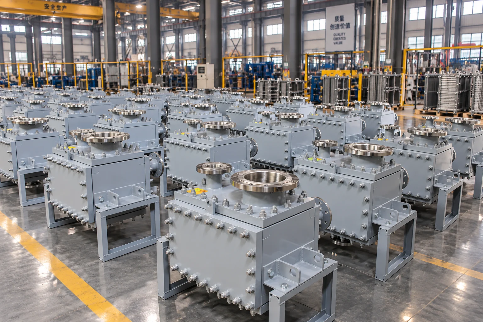 Welded block plate heat exchanger