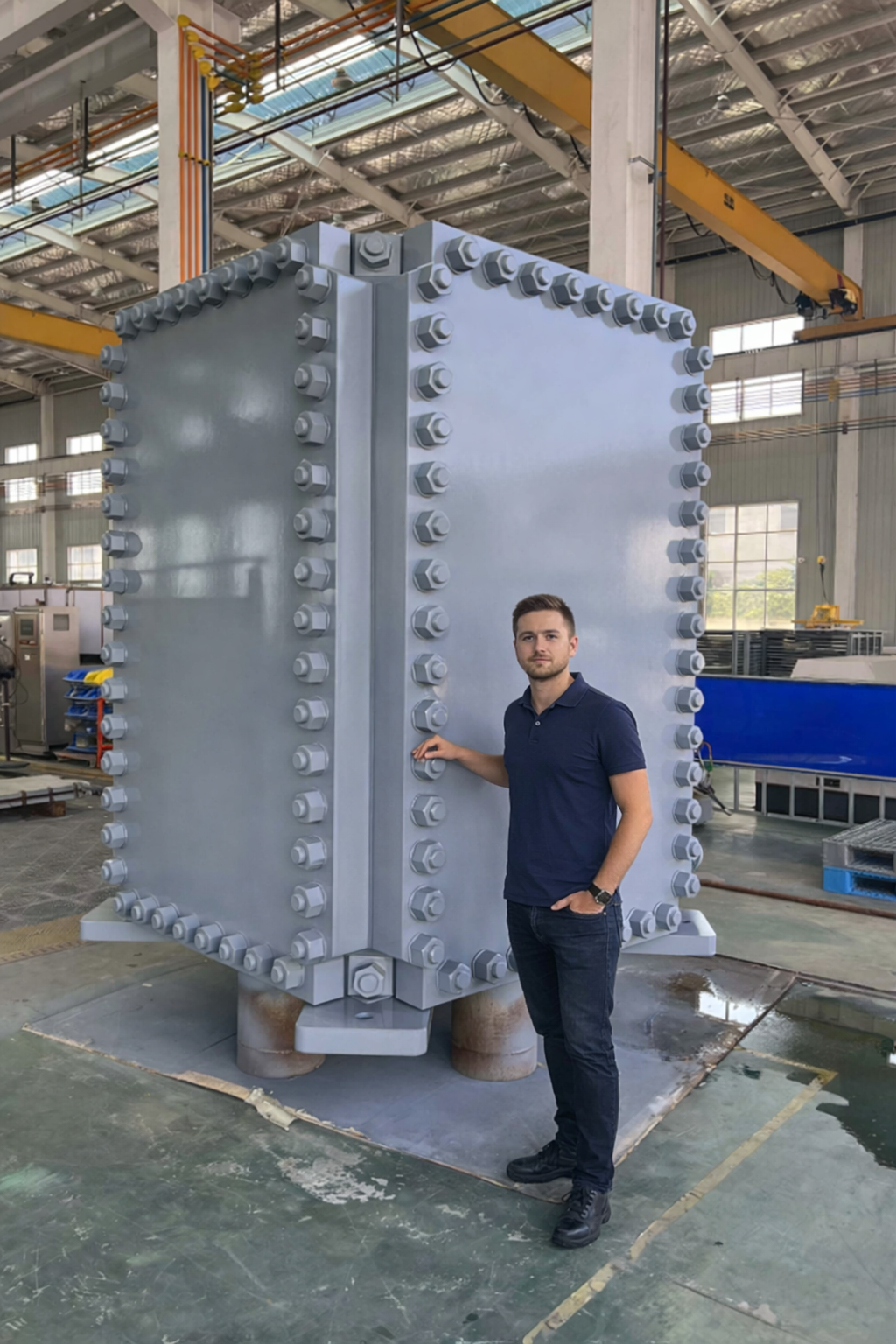 Complete welded block heat exchanger replacement